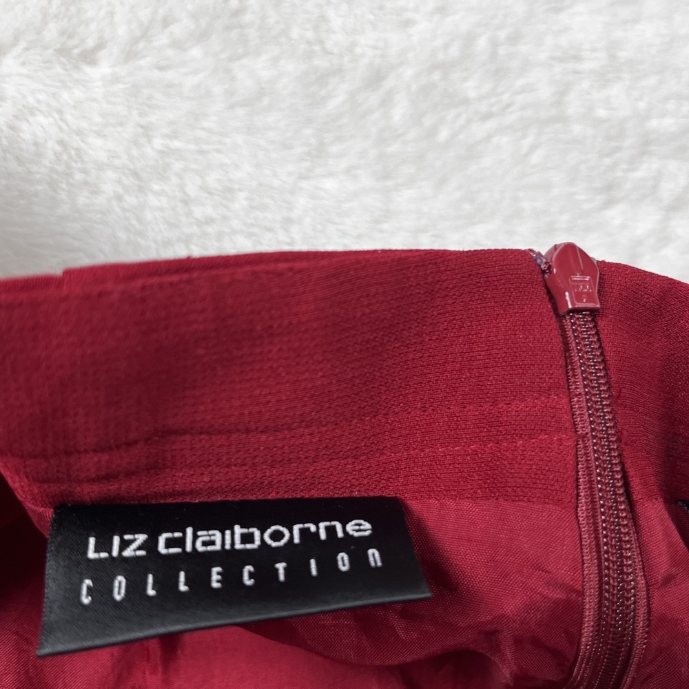 Liz Claiborne Red Pencil Skirt Size 8 Exc. Condition!! - Picture 6 of 7